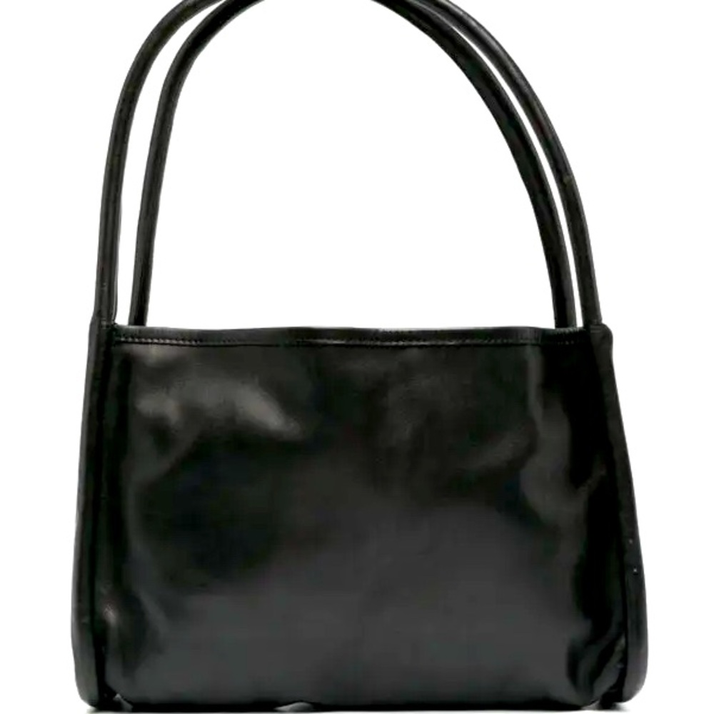 ST. AGNI 
Mini Arc Leather Tote Bag - Black
$305